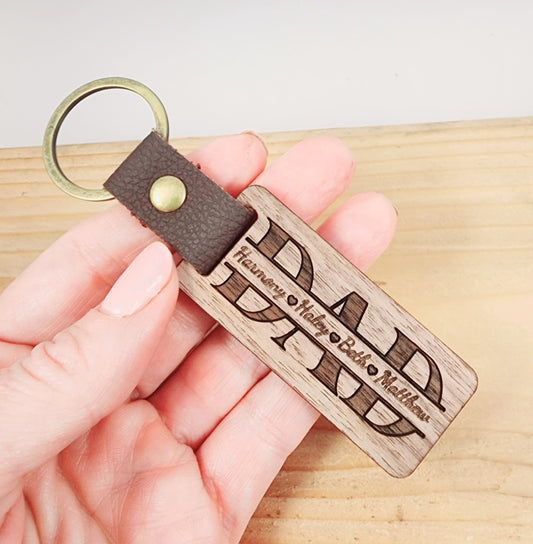 Personalized Dad Keychain, Keychain for Dad with Kids Names, Father's Day Keychain with Names, Keychain for Dad, Dad Keychain