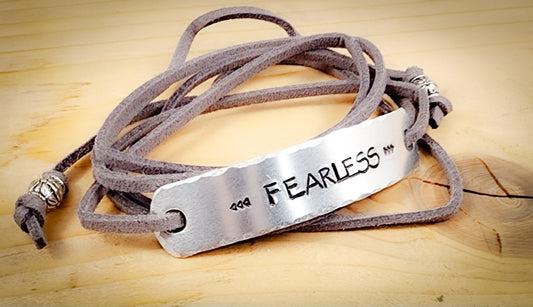 Fearless Bracelet, Inspirational Bracelet, Inspirational Wrap Bracelet, Graduation Bracelet, Graduation Gift