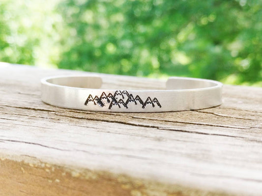 MOUNTAIN JEWELRY - Mountain Bracelet, The Mountains are Calling, Adventure Jewelry, Mountains, Adventure, Mountain Love, Mountain Gift