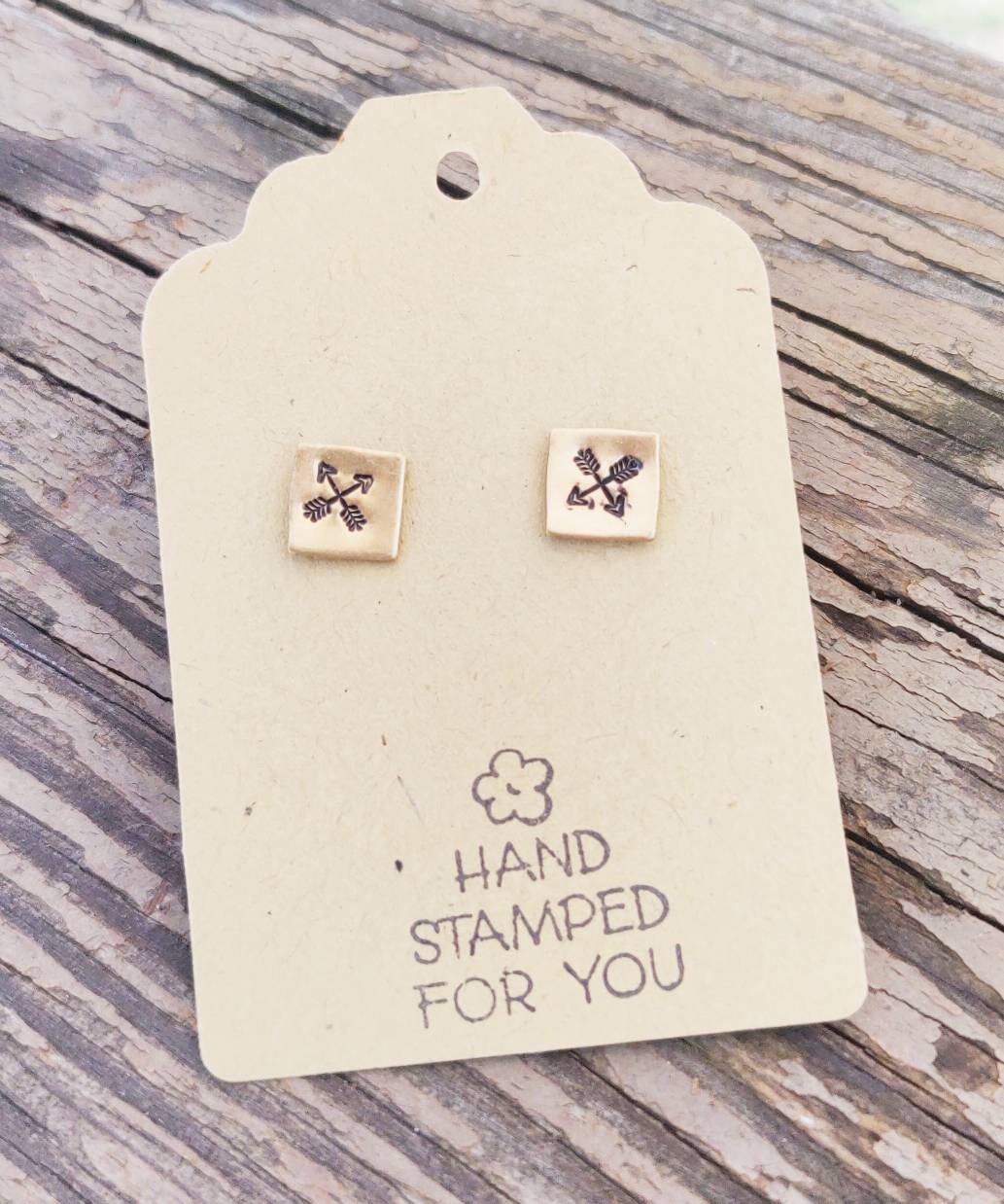 Gold Stud Earrings, Arrow Earrings, Small Earrings, Dainty Earrings, Hand Stamped Earrings, Arrow Jewelry, Small Gold Earrings