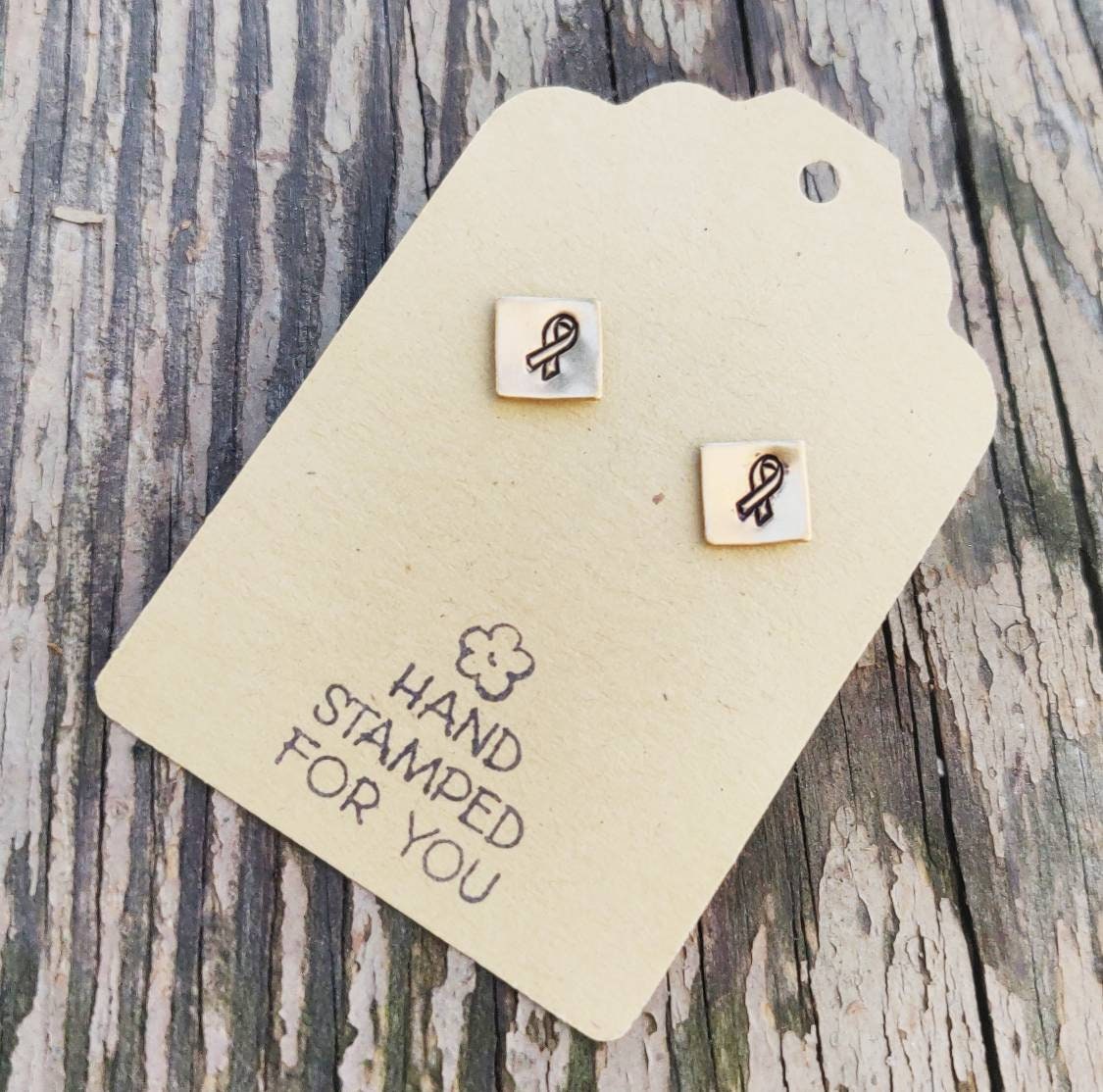 Gold Stud Earrings, Awareness Ribbon Earrings, Small Earrings, Dainty Earrings, Awareness Jewelry, Small Gold Earrings, Gold Earrings