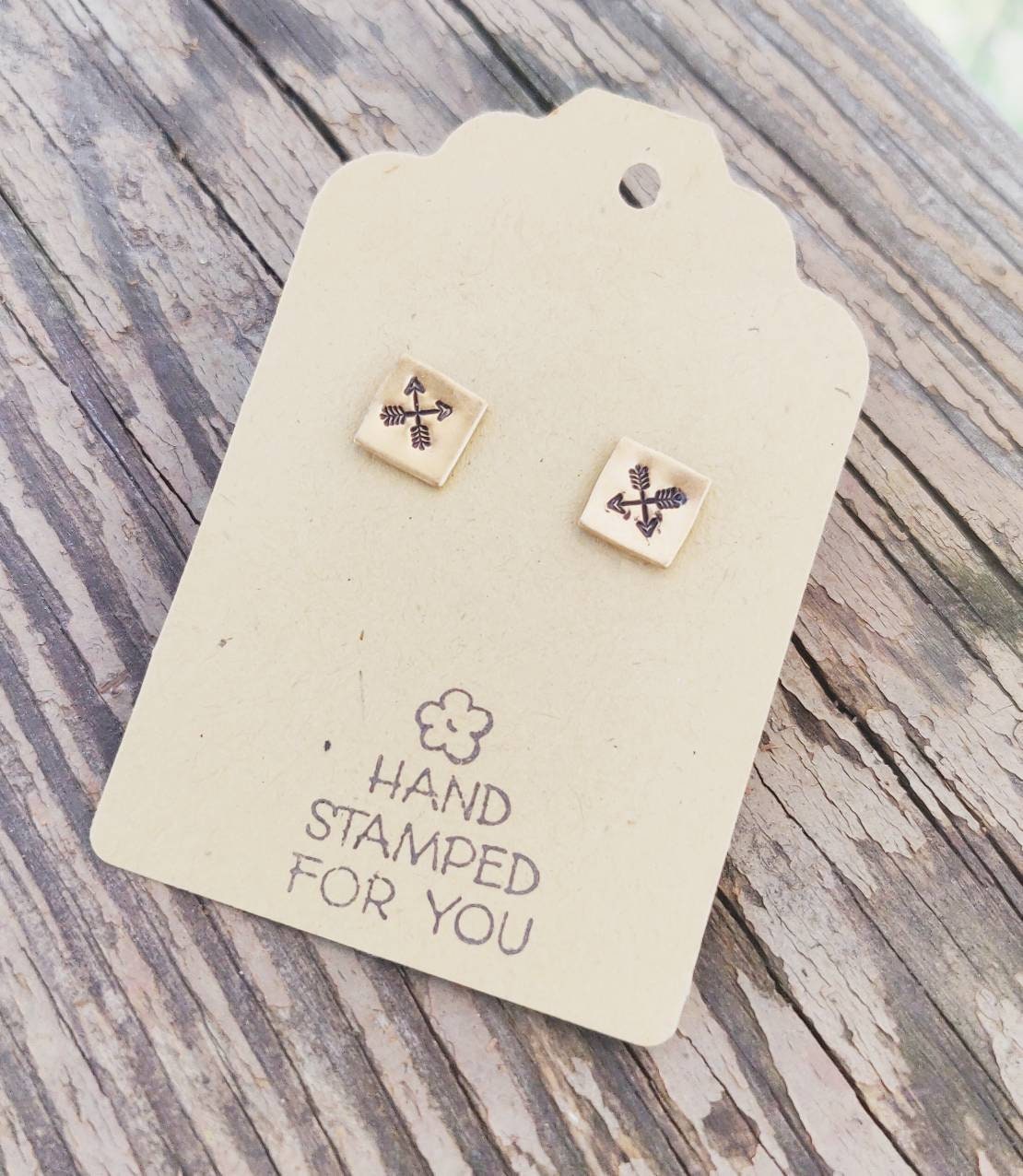 Gold Stud Earrings, Arrow Earrings, Small Earrings, Dainty Earrings, Hand Stamped Earrings, Arrow Jewelry, Small Gold Earrings