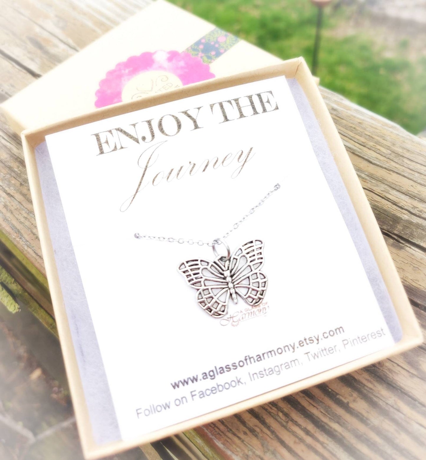 GRADUATION GIFT - Graduation Necklace, Graduation Jewelry, Gift for grad, Butterfly Necklace, Graduation gift for her, Inspiration Gift