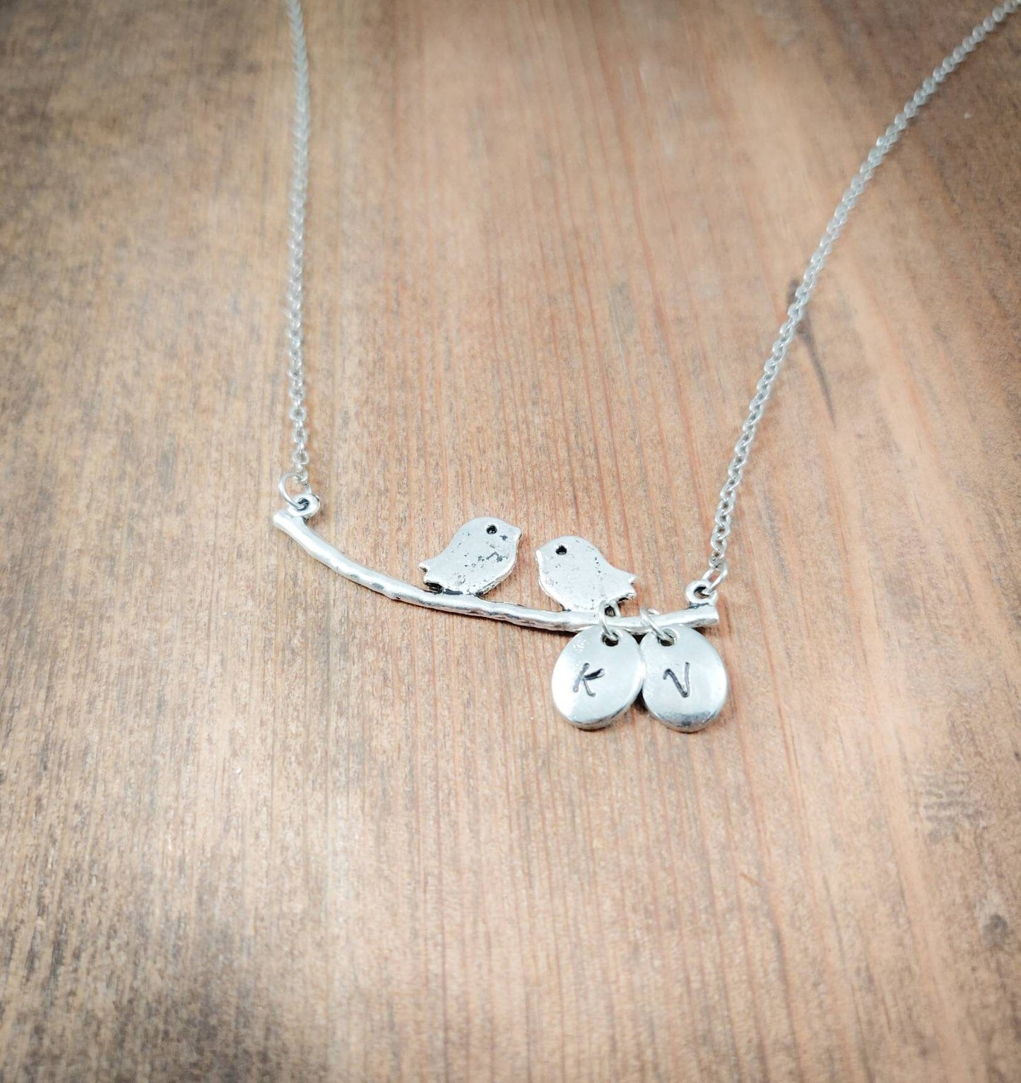 PERSONALIZED Bird Necklace, Personalized Necklace, Bird Jewelry,  Wedding Gift, Bridal Gift, Anniversary Gift, Gift for Mom, Initial Necklac